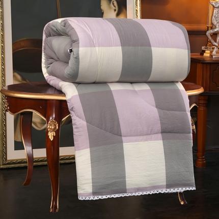 91家纺网 家纺一手货源 找家纺 易博被业 热卖柔软亲肤水洗棉冬被 记忆灰