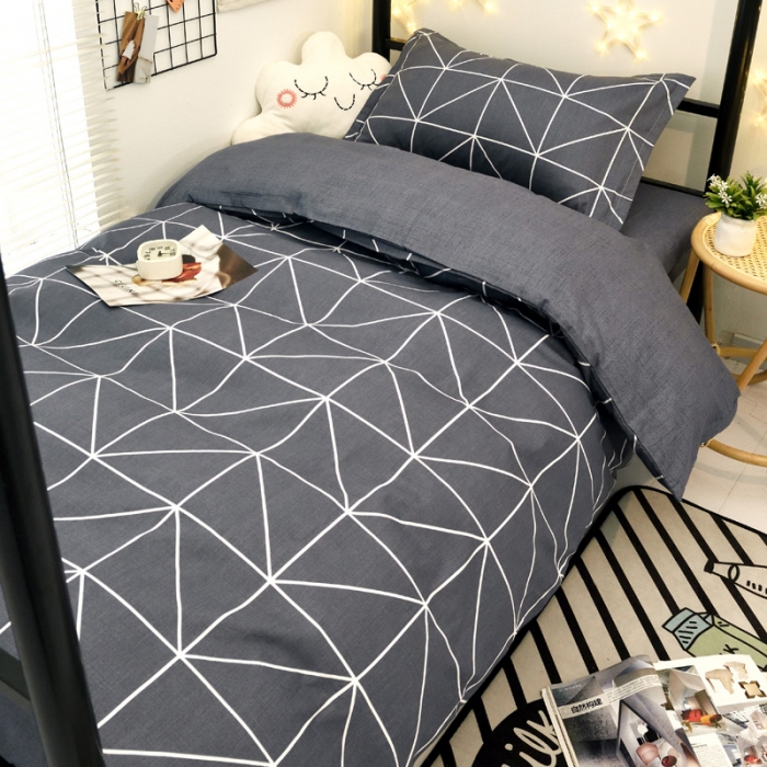 91家纺网 家纺一手货源 找家纺 朵希曼 全棉13372学生上下铺三件套系列 怡然