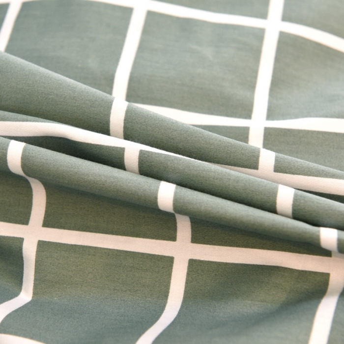 91家纺网 家纺一手货源 找家纺 朵希曼 全棉13372学生上下铺三件套系列 优雅格调-绿