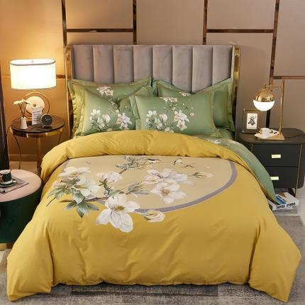 91家纺网 家纺一手货源 找家纺 （总）雲归梦2021全棉大版四件套第二批花卉格调系列