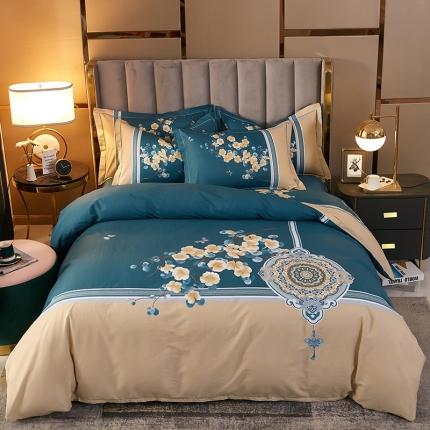 91家纺网 家纺一手货源 找家纺 （总）雲归梦2021全棉大版四件套第二批花卉格调系列