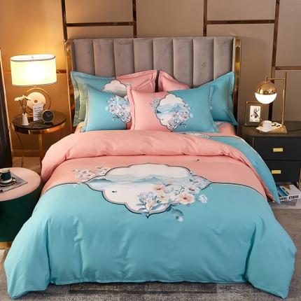 91家纺网 家纺一手货源 找家纺 （总）雲归梦2021全棉大版四件套第二批花卉格调系列