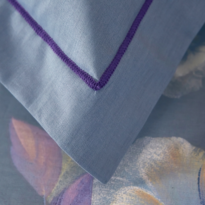 91家纺网 家纺一手货源 找家纺 雲归梦2021全棉大版四件套第二批花卉格调系列 晨暮间兰