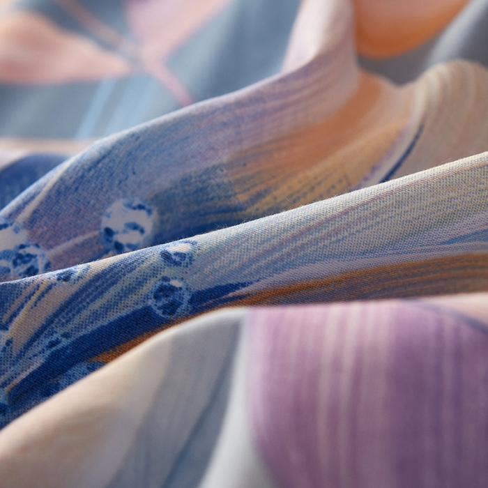 91家纺网 家纺一手货源 找家纺 雲归梦2021全棉大版四件套第二批花卉格调系列 晨暮间兰