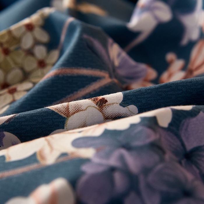 91家纺网 家纺一手货源 找家纺 雲归梦2021全棉大版四件套第二批花卉格调系列 春风里蓝