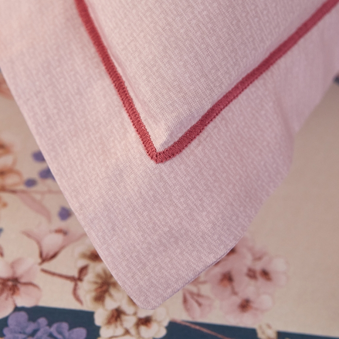 91家纺网 家纺一手货源 找家纺 雲归梦2021全棉大版四件套第二批花卉格调系列 春风里蓝