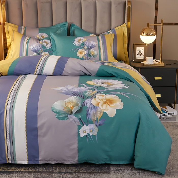 91家纺网 家纺一手货源 找家纺 雲归梦2021全棉大版四件套第二批花卉格调系列 倾城