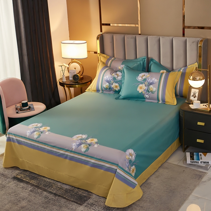 91家纺网 家纺一手货源 找家纺 雲归梦2021全棉大版四件套第二批花卉格调系列 倾城