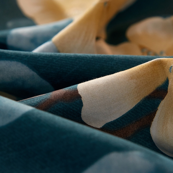 91家纺网 家纺一手货源 找家纺 雲归梦2021全棉大版四件套第二批花卉格调系列 倾魅绿