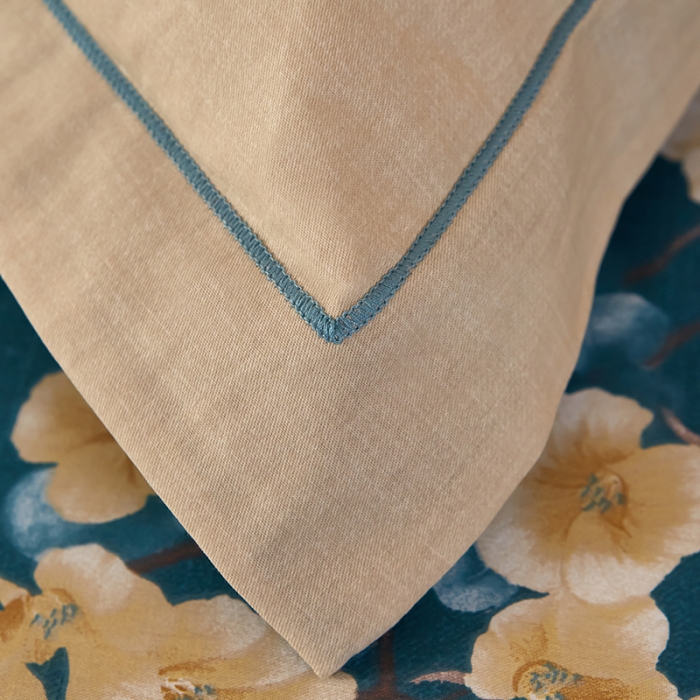 91家纺网 家纺一手货源 找家纺 雲归梦2021全棉大版四件套第二批花卉格调系列 倾魅绿