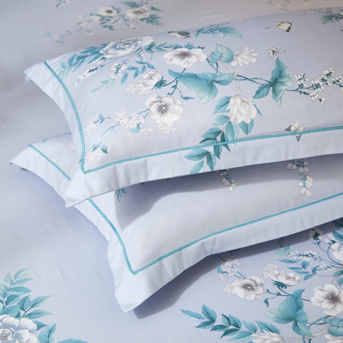 91家纺网 家纺一手货源 找家纺 雲归梦2021全棉大版四件套第二批花卉格调系列 听风忆雪