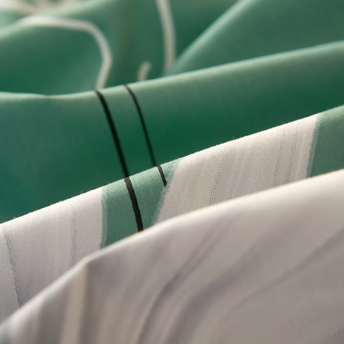 91家纺网 家纺一手货源 找家纺 雲归梦2021全棉大版四件套第二批花卉格调系列 心花怒放绿