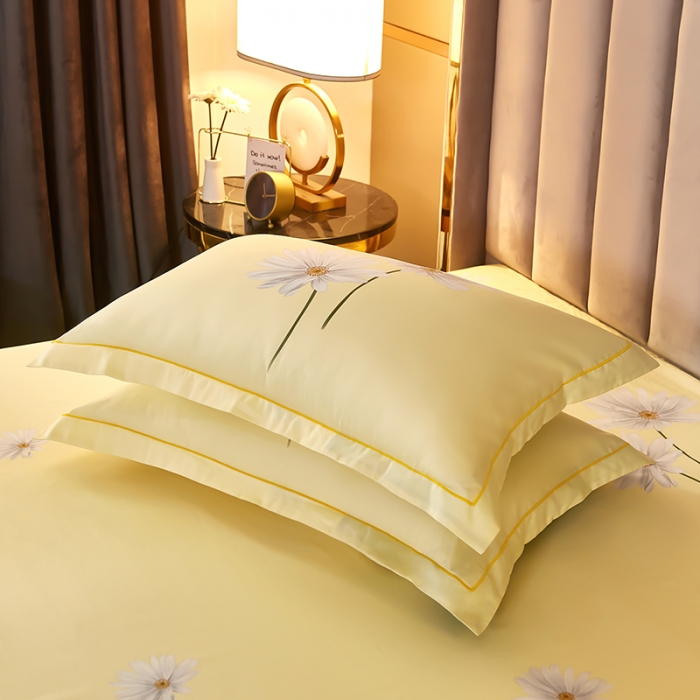 91家纺网 家纺一手货源 找家纺 雲归梦2021全棉大版四件套第二批花卉格调系列 心花怒放绿