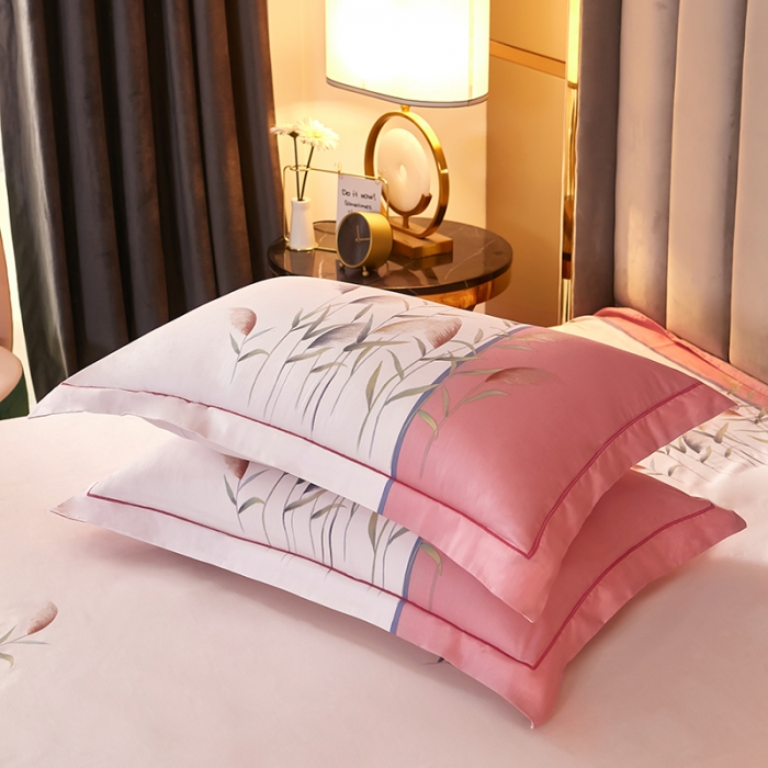 91家纺网 家纺一手货源 找家纺 雲归梦2021全棉大版四件套第二批花卉格调系列 一米阳光粉