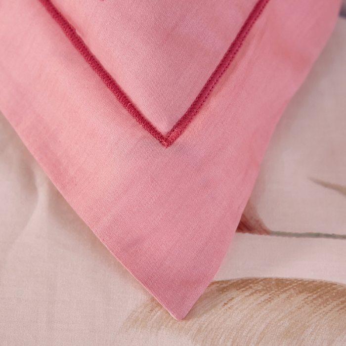 91家纺网 家纺一手货源 找家纺 雲归梦2021全棉大版四件套第二批花卉格调系列 一米阳光粉