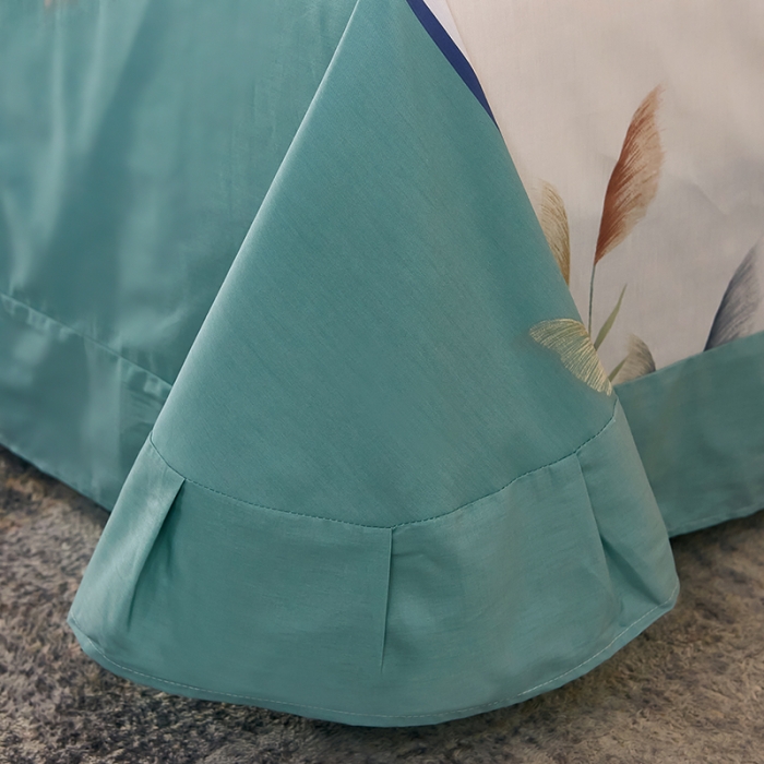 91家纺网 家纺一手货源 找家纺 雲归梦2021全棉大版四件套第二批花卉格调系列 一米阳光绿