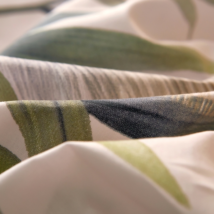 91家纺网 家纺一手货源 找家纺 雲归梦2021全棉大版四件套第二批花卉格调系列 一米阳光绿