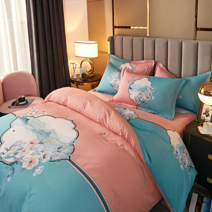 91家纺网 家纺一手货源 找家纺 雲归梦2021全棉大版四件套第二批花卉格调系列 依韵兰