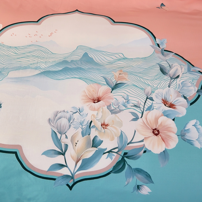 91家纺网 家纺一手货源 找家纺 雲归梦2021全棉大版四件套第二批花卉格调系列 依韵兰