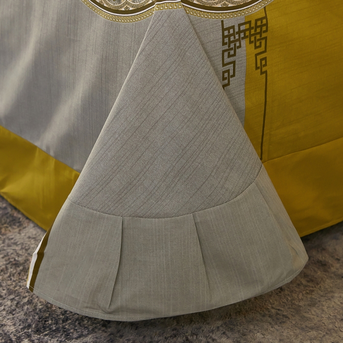 91家纺网 家纺一手货源 找家纺 雲归梦2021全棉大版四件套第二批花卉格调系列 意蕴黄