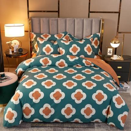 雲归梦2021全棉大版四件套第二批花卉格调系列 梵蜜琳绿