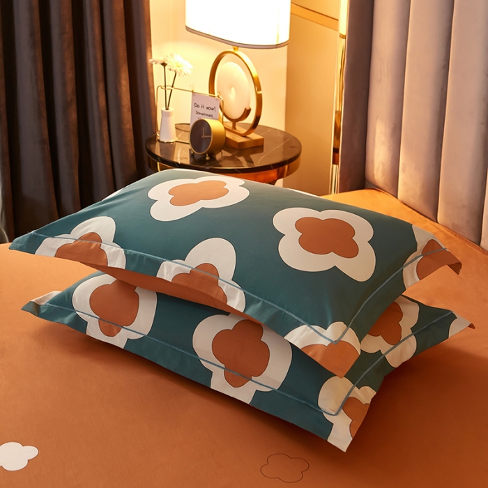 91家纺网 家纺一手货源 找家纺 雲归梦2021全棉大版四件套第二批花卉格调系列 梵蜜琳绿