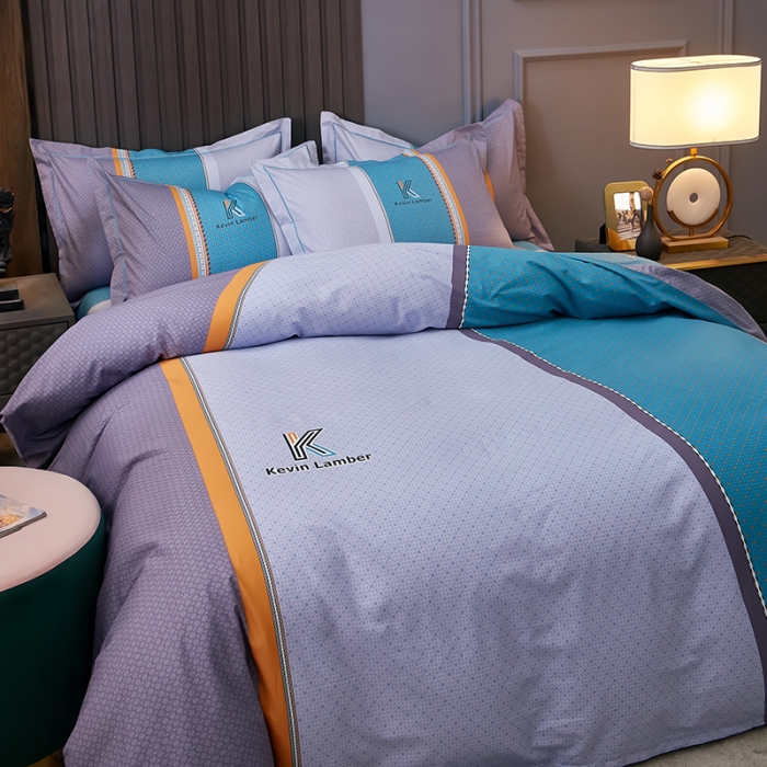 91家纺网 家纺一手货源 找家纺 雲归梦2021全棉大版四件套第二批花卉格调系列 格里空间兰