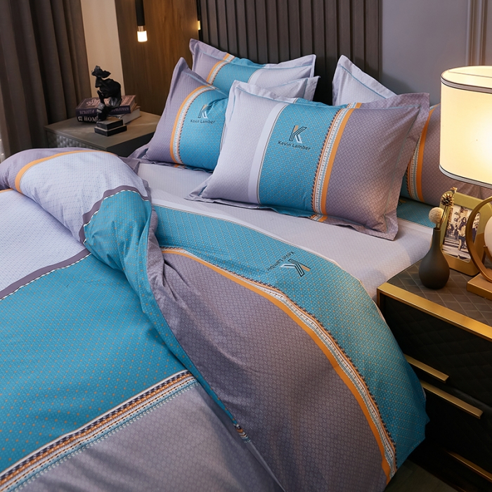 91家纺网 家纺一手货源 找家纺 雲归梦2021全棉大版四件套第二批花卉格调系列 格里空间兰