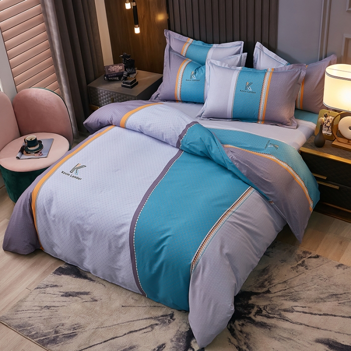 91家纺网 家纺一手货源 找家纺 雲归梦2021全棉大版四件套第二批花卉格调系列 格里空间兰