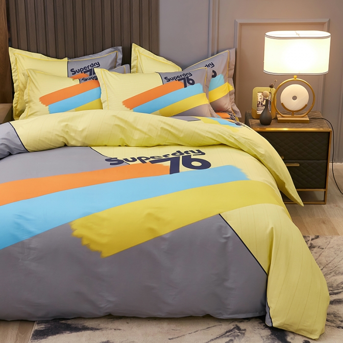 91家纺网 家纺一手货源 找家纺 雲归梦2021全棉大版四件套第二批花卉格调系列 琉璃阁灰