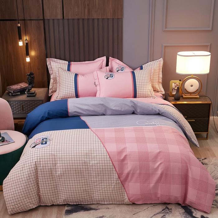 91家纺网 家纺一手货源 找家纺 雲归梦2021全棉大版四件套第二批花卉格调系列 玛格丽粉