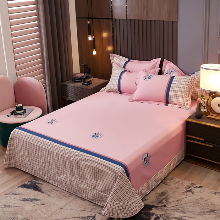 91家纺网 家纺一手货源 找家纺 雲归梦2021全棉大版四件套第二批花卉格调系列 玛格丽粉