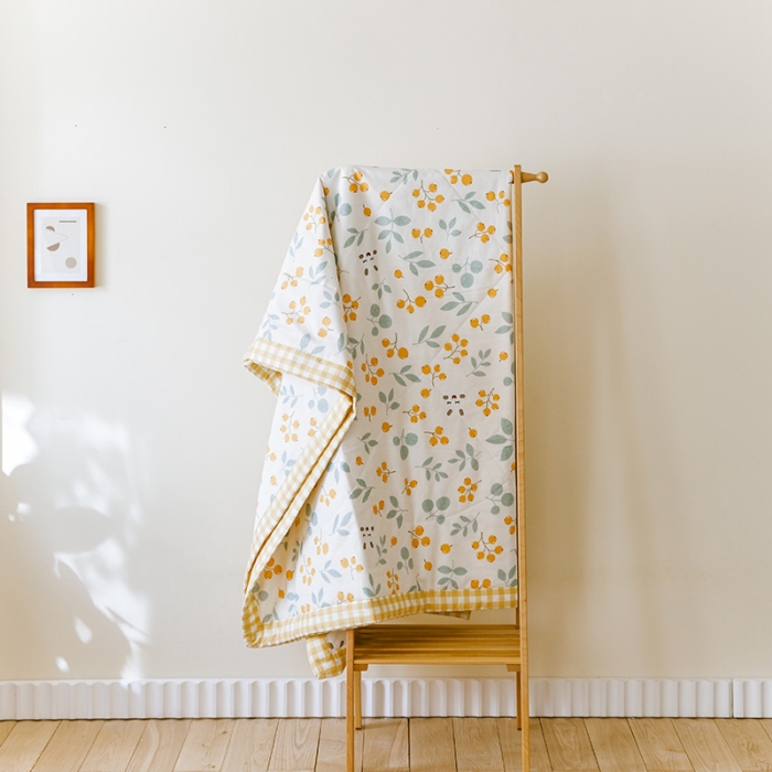 91家纺网 家纺一手货源 找家纺 莱福仕家纺 2022新款全棉喷气夏被四件套系列 春华秋实