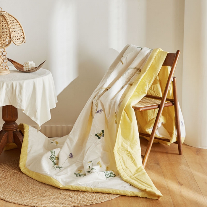 91家纺网 家纺一手货源 找家纺 莱福仕家纺 2022新款全棉喷气夏被四件套系列 写意巴黎