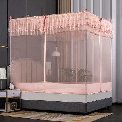 91家纺网 家纺一手货源 找家纺 （总）梦尔佳蚊帐 2021新款822-内穿蕾丝坐床式蚊帐