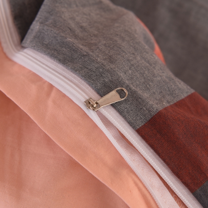 91家纺网 家纺一手货源 找家纺 慕梵 2021新款全棉水洗棉撞色系列单被套 加州格