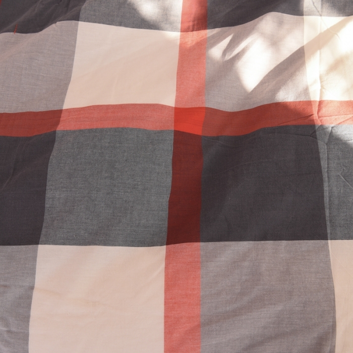 91家纺网 家纺一手货源 找家纺 慕梵 2021新款全棉水洗棉撞色系列单被套 加州格