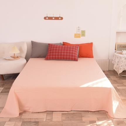 91家纺网 家纺一手货源 找家纺 （总）慕梵 2021新款全棉水洗棉撞色系列单床单