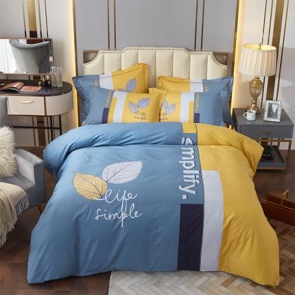 91家纺网 家纺一手货源 找家纺 格里芬2021新款全棉13372大阪印花四件套 简希