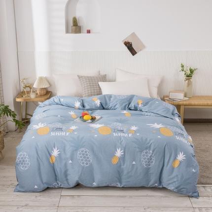 91家纺网 家纺一手货源 找家纺 铭成 2022新款全棉12868小清新系列单被套 菠萝啤