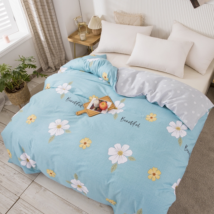 91家纺网 家纺一手货源 找家纺 铭成 2022新款全棉12868小清新系列单被套花开半夏