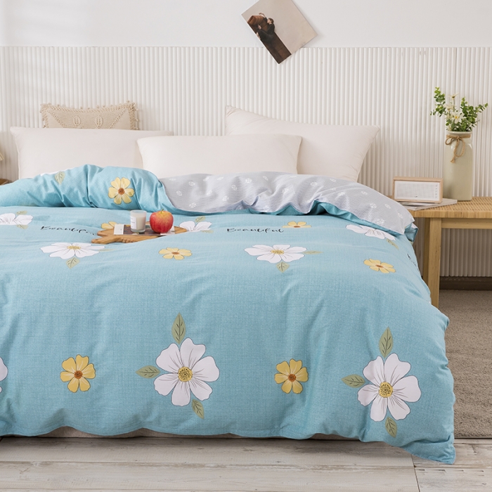 91家纺网 家纺一手货源 找家纺 铭成 2022新款全棉12868小清新系列单被套花开半夏