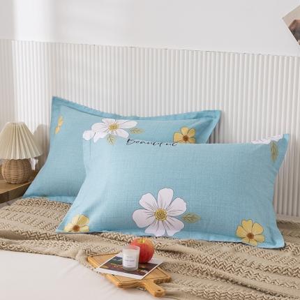 91家纺网 家纺一手货源 找家纺 总-铭成2022全棉12868小清新系列枕套48*74cm