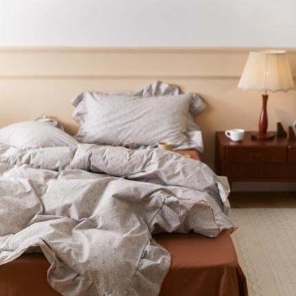 91家纺网 家纺一手货源 找家纺 六巷胡同 2021新款韩国复古风小碎花水洗棉四件套 暗香疏影