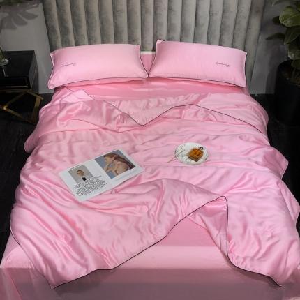 91家纺网 家纺一手货源 找家纺 （总）朵美 2021新款60支天丝纯色夏被四件套滚绳款