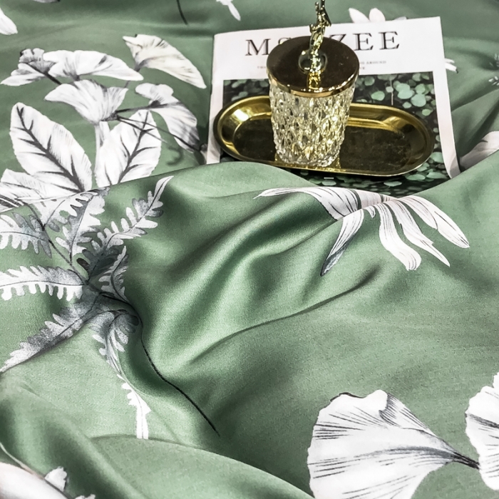 91家纺网 家纺一手货源 找家纺 朵美 2021新款60天丝印花四件套 归田园