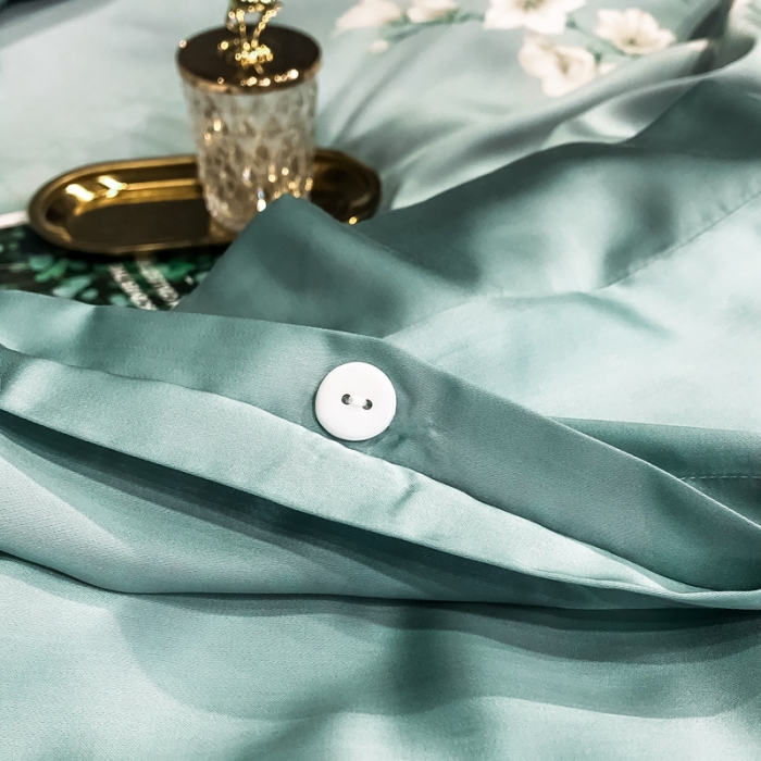 91家纺网 家纺一手货源 找家纺 朵美 2021新款60天丝印花四件套 轻吟花语