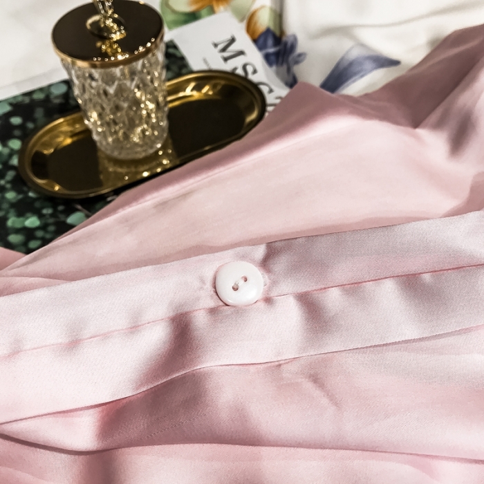 91家纺网 家纺一手货源 找家纺 朵美 2021新款60天丝印花四件套 清新百合