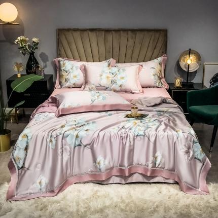 朵美 2021新款60天丝数码印花夏被四件套 花颜