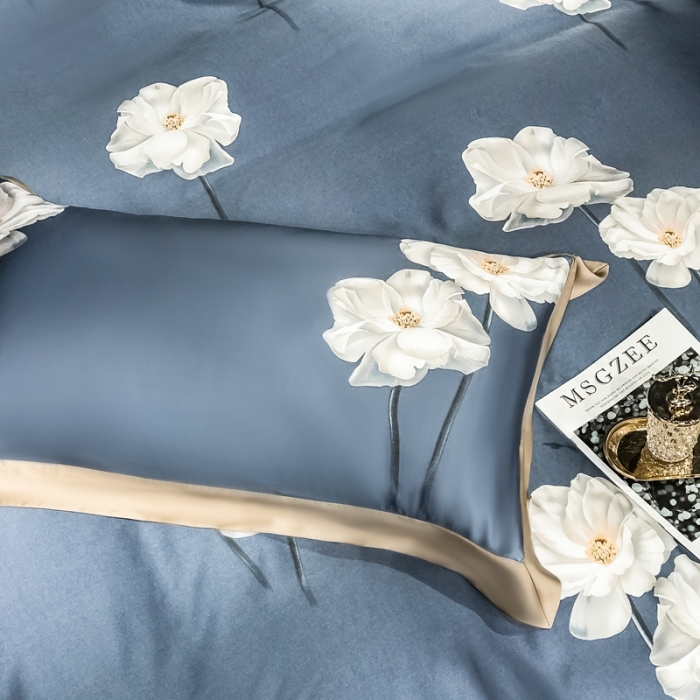 91家纺网 家纺一手货源 找家纺 朵美 2021新款60天丝数码印花夏被四件套 莫吉托